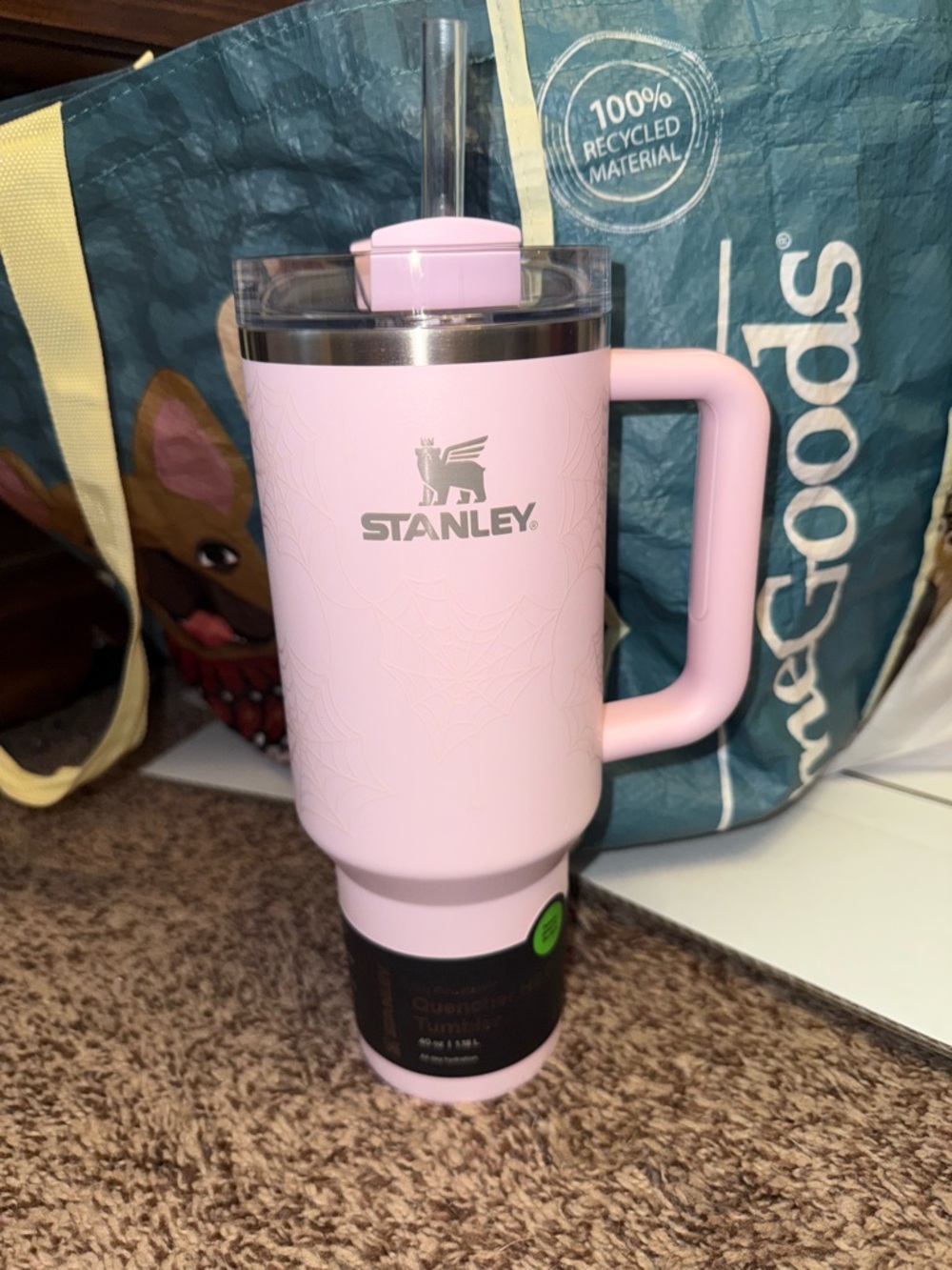 Stanley Pink Sugar Spider Webs 40 oz Halloween Tumbler